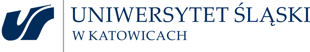 Logo Uniwersytetu Śląskiego w Katowicach w kolorze granatowym